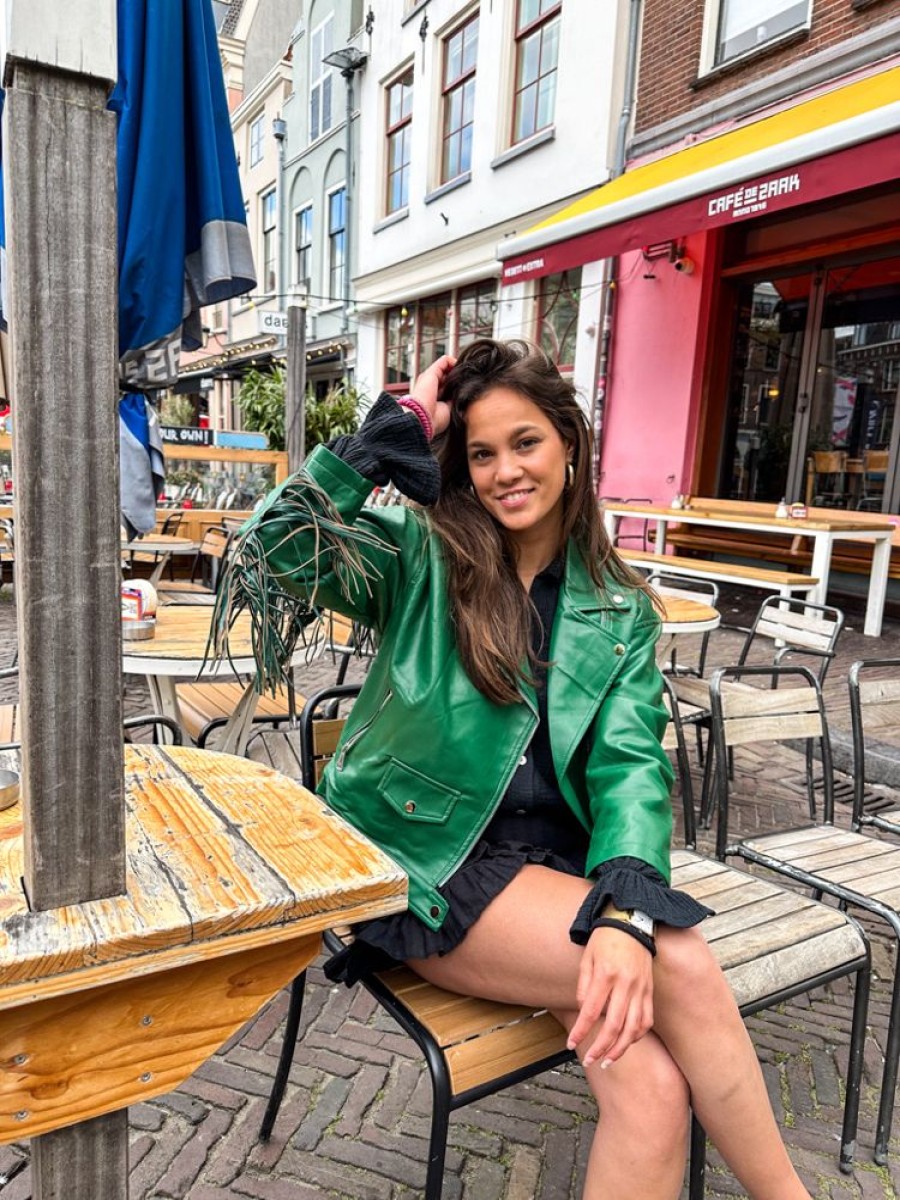 Kleding Minre  | Jolene Fringe Jacket Green